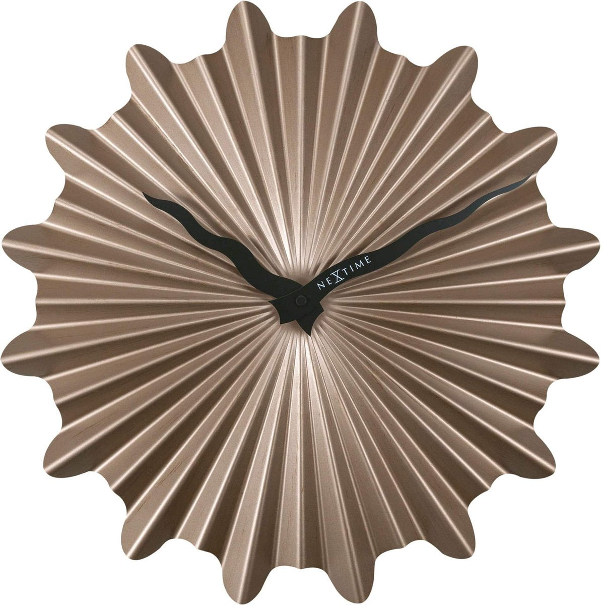 Nexttime sunny – Orologio da parete in metallo – 40 cm – metallo – marrone – silenzioso
