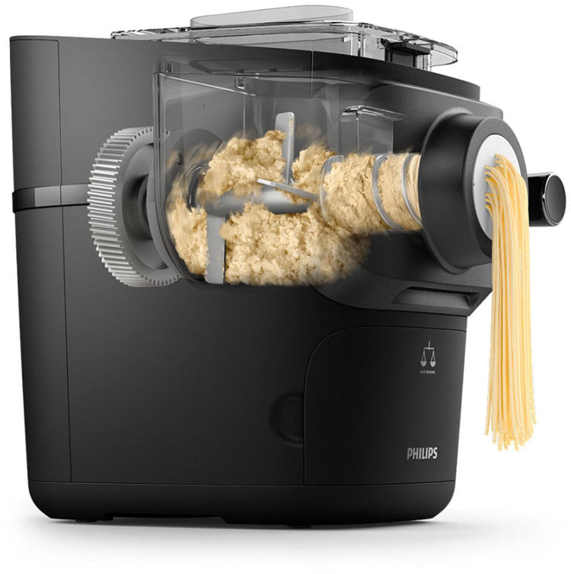 Macchina per pasta Philips serie 7000 HR2665 93 - macchina per pasta completamente automatica - con funzione di pesatura 8 trafile - pasta fresca in 10 minuti - nera