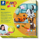 Fimo kids 8034 - pasta da modellare termoindurente - forma set da gioco animali domestici