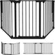 Noma configura cancello cancelletto di sicurezza 3 pannelli nero | divisorio | cancello delle scale | cancello per cani | da 64 a 197,5 cm
