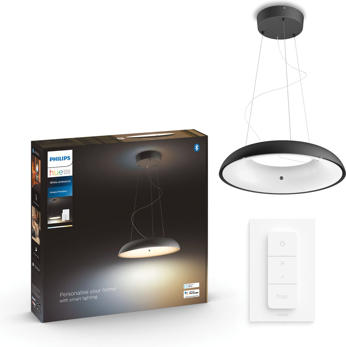 Lampada a sospensione Philips Hue Amaze - luce bianca da calda a fredda - nero - 1 dimmer