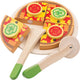 Woet ® houten pizza speelset - snijbare pizza met bord, snijder schep - educatief rollenspel - speelgoedeten - vanaf 2 jaar