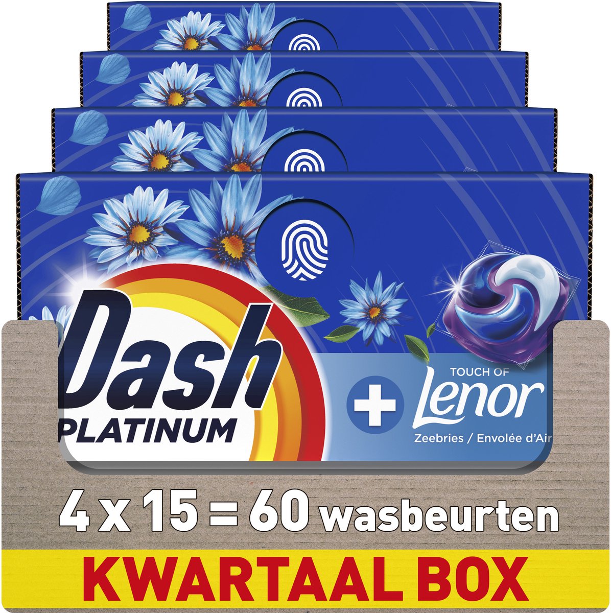 Dash wasmiddel pods® - ocean breeze - 4 x 15 wassen