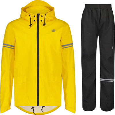 Traje de lluvia original Agu esencial negro amarillo