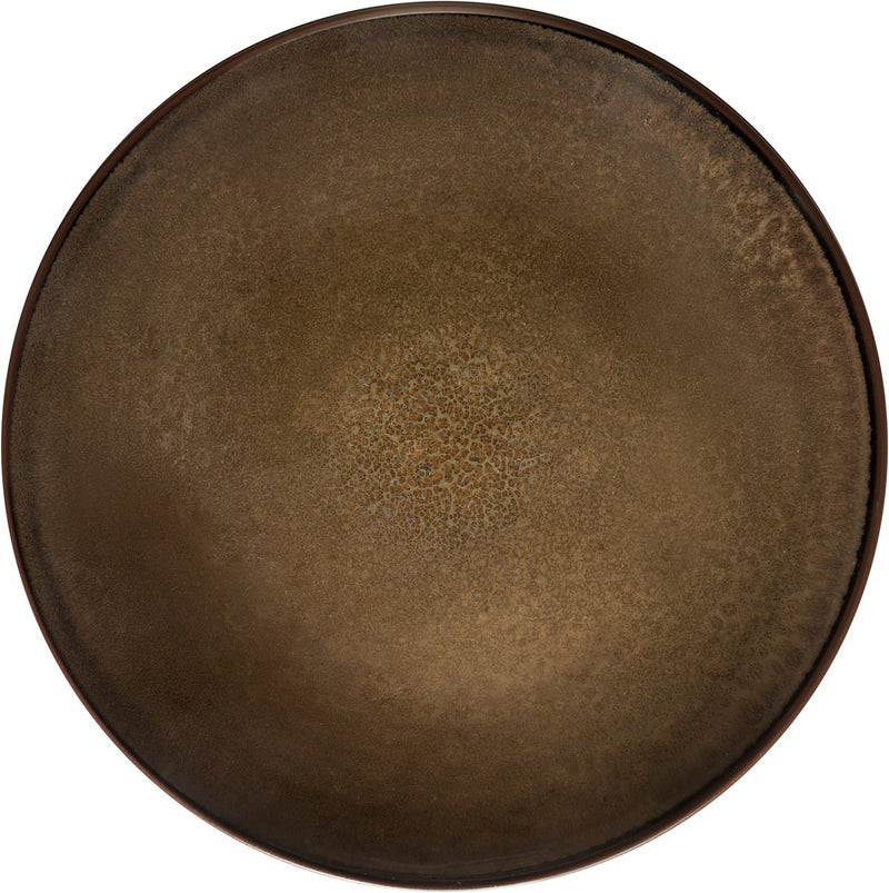 Medard de noblat - feeling bronzo - piatto piano 26,5 cm - 6 pezzi - gres