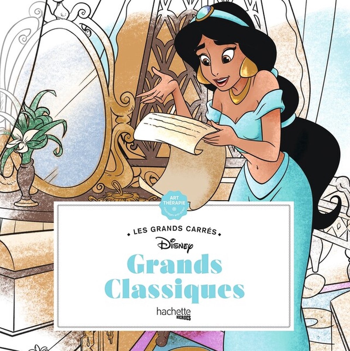 Hachette heroes les grands carres - disney grands classiques - hachette - libro para colorear para adultos