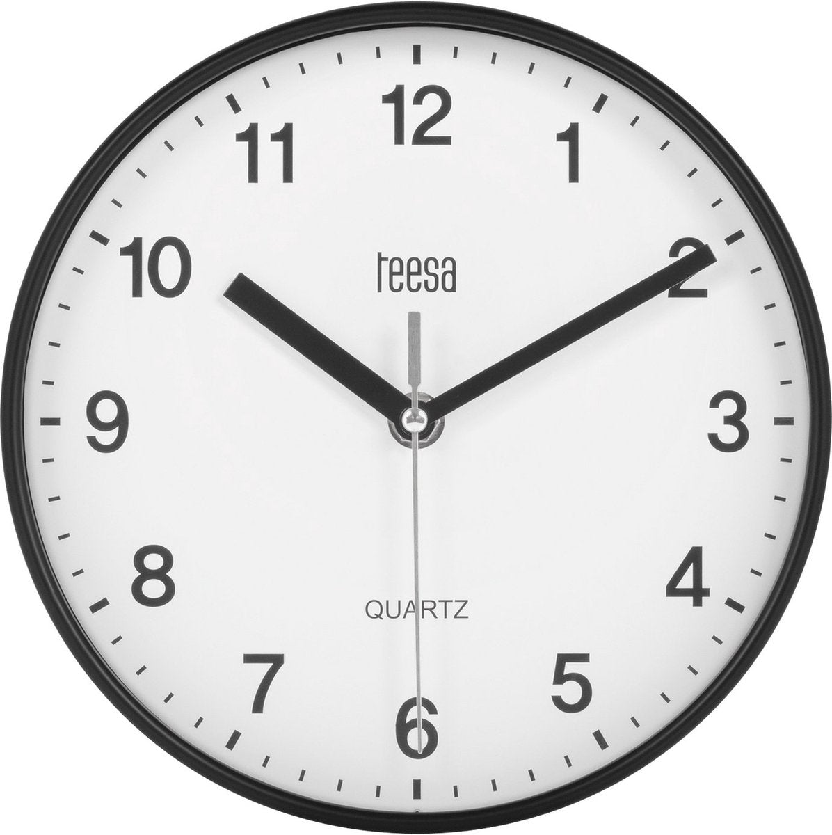 Teesa tsa0038b - wall clock - 20 cm - black