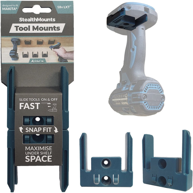 Supporto macchina Stealthmounts tm-mk18-blu-4 per makita lxt | blu | Confezione da 4 - tm-mk18-blu-4