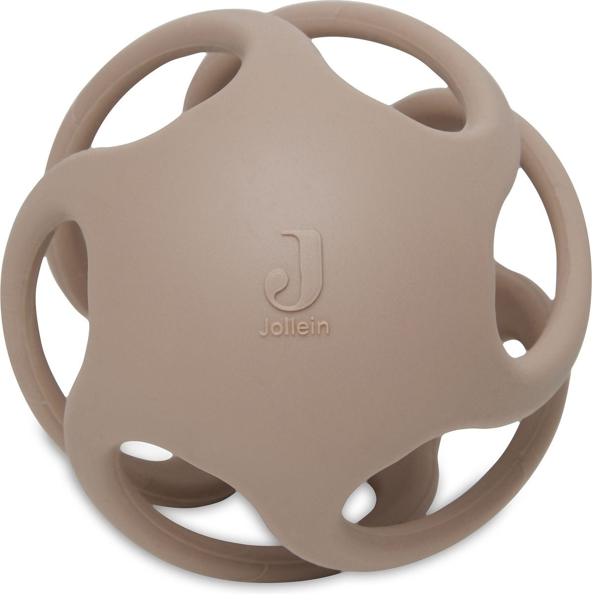 Jollein - bijtring bal siliconen ø 9,5cm - bijtringen baby - biscuit