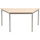 Trapeziumvormige tafel sodematub ijzer beige, zilver
