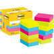 Self-adhesive sticky notes post-it 653-tfen multicolor 100 sheet pad, 12 pad pack