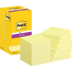 Notas súper adhesivas post-it 654-12ss-cy 76x76 mm liso amarillo