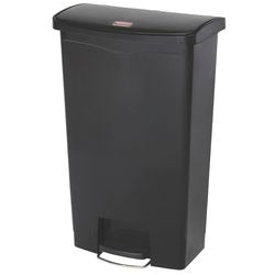 Papelera con pedal Rubbermaid 76224573 PE (polietileno) negro
