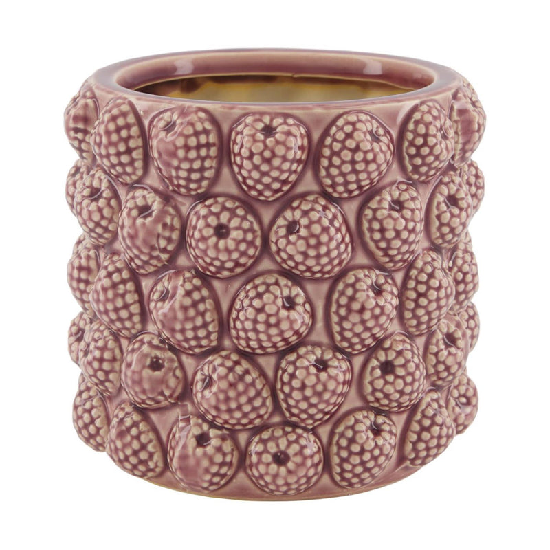 Dijk natural collections bloempot framboos keramiek ø16xh15cm
