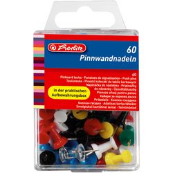 Chinchetas Herlitz 8770406 plástico, surtido de colores metálicos