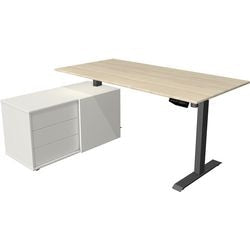 Scrivania sit-stand Kerkmann 10216750 melaminico; acciaio antracite; acero