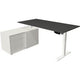 Scrivania sit-stand Kerkmann 10216313 melamina; acciaio antracite; bianco