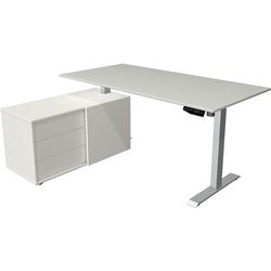 Scrivania sit-stand Kerkmann 10221011 melaminico; acciaio grigio chiaro; argento