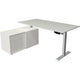 Scrivania sit-stand Kerkmann 10221011 melaminico; acciaio grigio chiaro; argento