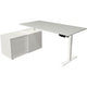 Scrivania sit-stand Kerkmann 10216011 melaminico; acciaio grigio chiaro; bianco