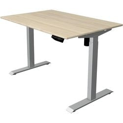 Scrivania sit-stand Kerkmann 10226750 mossa 1 acero; argento