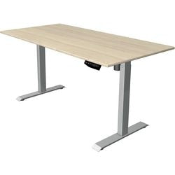 Scrivania sit-stand Kerkmann 10227250 mossa 1 acero; argento