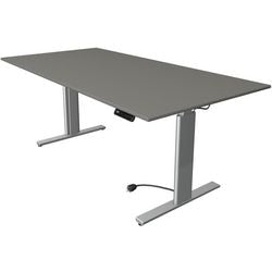 Kerkmann sit-stand desk 10233812 graphite chipboard, silver