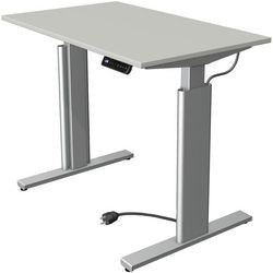 Escritorio Kerkmann para trabajar de pie o sentado 10231111 aglomerado gris claro, plateado