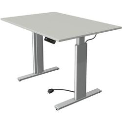 Escritorio Kerkmann para trabajar de pie o sentado 10231611 aglomerado gris claro, plateado