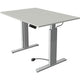 Escritorio Kerkmann para trabajar de pie o sentado 10231611 aglomerado gris claro, plateado