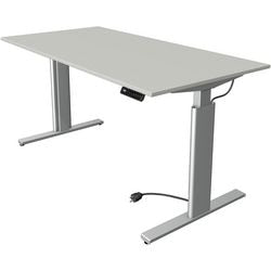 Kerkmann sit-stand desk 10232611 chipboard light gray, silver