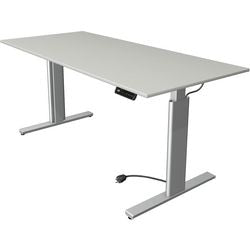 Escritorio Kerkmann para trabajar de pie o sentado 10233111 aglomerado gris claro, plateado