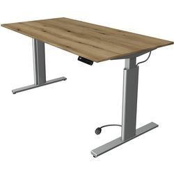 Kerkmann scrivania sit-stand 10232555 truciolare rovere, argento