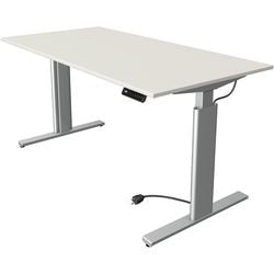 Kerkmann sit-stand desk 10232510 chipboard white, silver