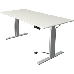 Kerkmann sit-stand desk 10233010 chipboard white, silver