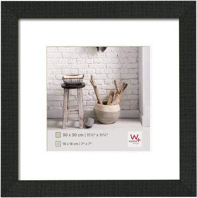 Casa Walther - cornice in legno - misura foto 30x30 cm - nera