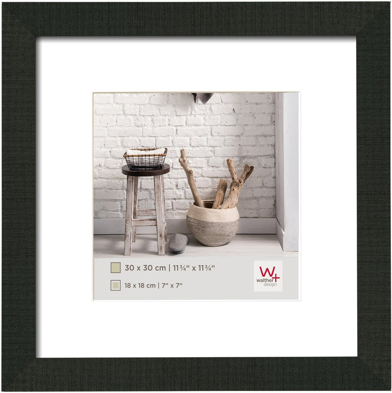 Casa Walther - cornice in legno - misura foto 30x30 cm - nera