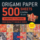 Papel origami 500 hojas kimono flores 6 (15 cm)