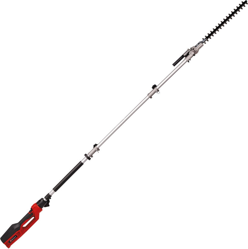 Cortasetos telescópico eléctrico Einhell GC-HH 9046 - 900 W - longitud de corte 41,2 cm - distancia entre púas 20 mm - alcance 1,97 m - extensible a 2,60 m - accesorio de poda inclinable