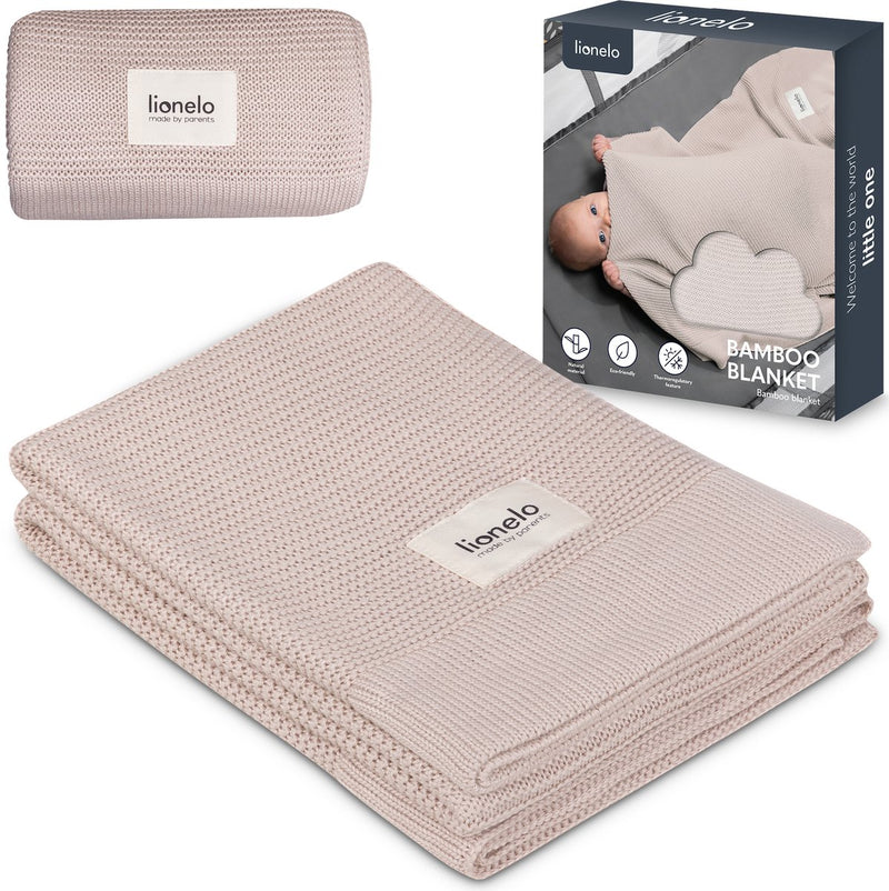 Coperta Lionelo in bambù - coperta deluxe per bebè - ipoallergenica - antibatterica - antifungina - 100% cotone di bambù - termoregolante - morbida traspirante - sostenibile - lavabile - dalla nascita - 100×75 cm