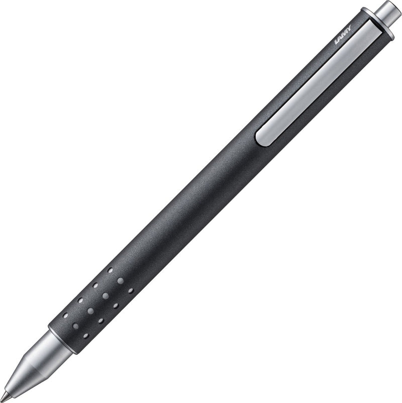 Rollerball Lamy swift 334 antracita - de acero inoxidable lacado mate - sin capuchón con clip retráctil - incl. recarga m 66 b azul
