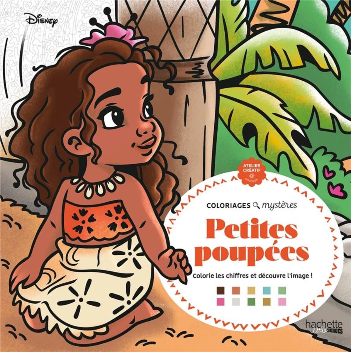Hachette Heroes les grands carrés coloriages mysteres - disney petites poupées - colora per numero