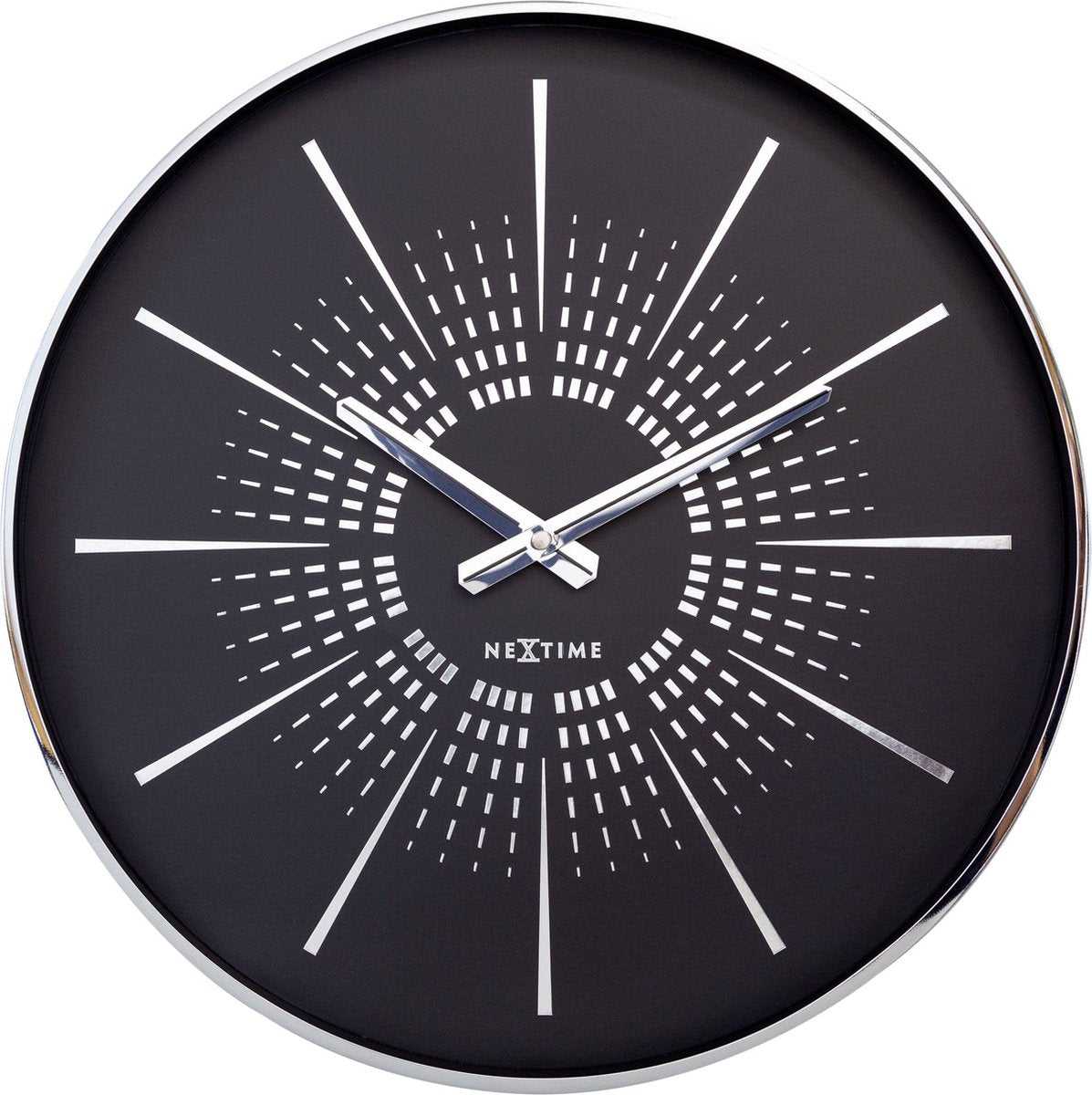 Nexttime eccentrico – orologio da parete silenzioso – 40 cm – metallo – nero
