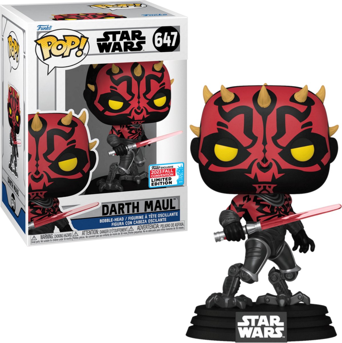 Funko pop! darth maul w cybernetic legs 647 - nycc 2023 exclusive