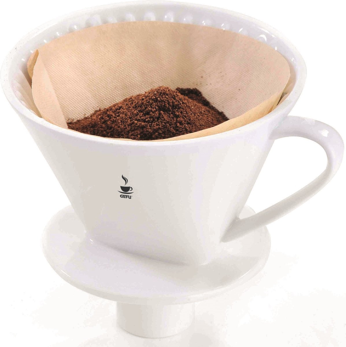 Portafiltro caffè Gefu Sandro misura 4 – filtro manuale in porcellana per caffè lento e thermos