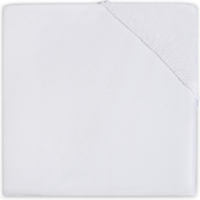Jollein sábana bajera ajustable para cuna de algodón 60x120cm - blanco