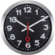 Nexttime Station – orologio da parete – 35 cm – alluminio – nero