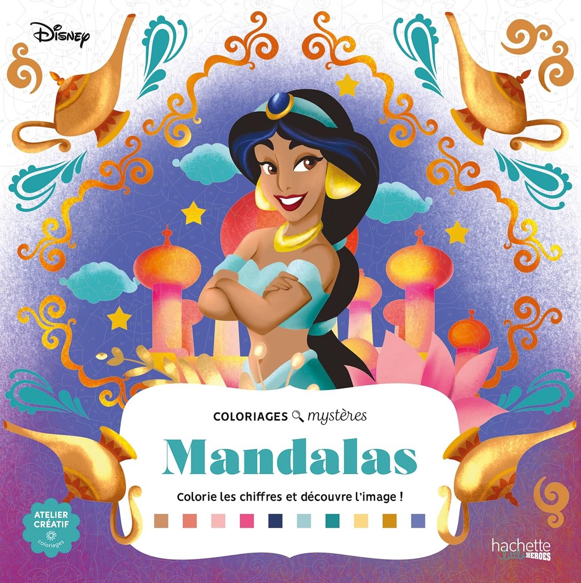 Hachette Heroes les grands carrés coloriages mysteres - mandala disney colora per numero