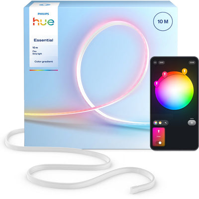 Striscia LED Philips Hue Essential Flex - 10 m (striscia LED 2 x 5 m) - luce al neon colorata - regolabile - piegabile in qualsiasi forma - controllo tramite la nostra app o con la tua voce