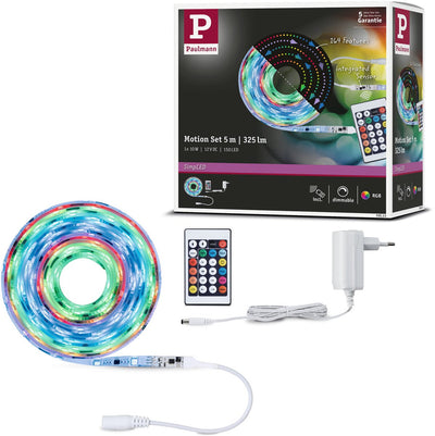 Striscia led semplice Paulmann 5 metri rgb motion - set plug play - 10w - 12v - bianco - plastica